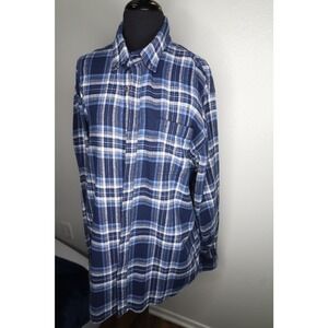 flannel shirts natural blue size xl mens